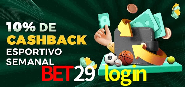 10% de bônus de cashback na bet29 login