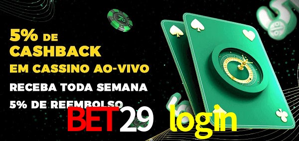 Promoções do cassino ao Vivo bet29 login